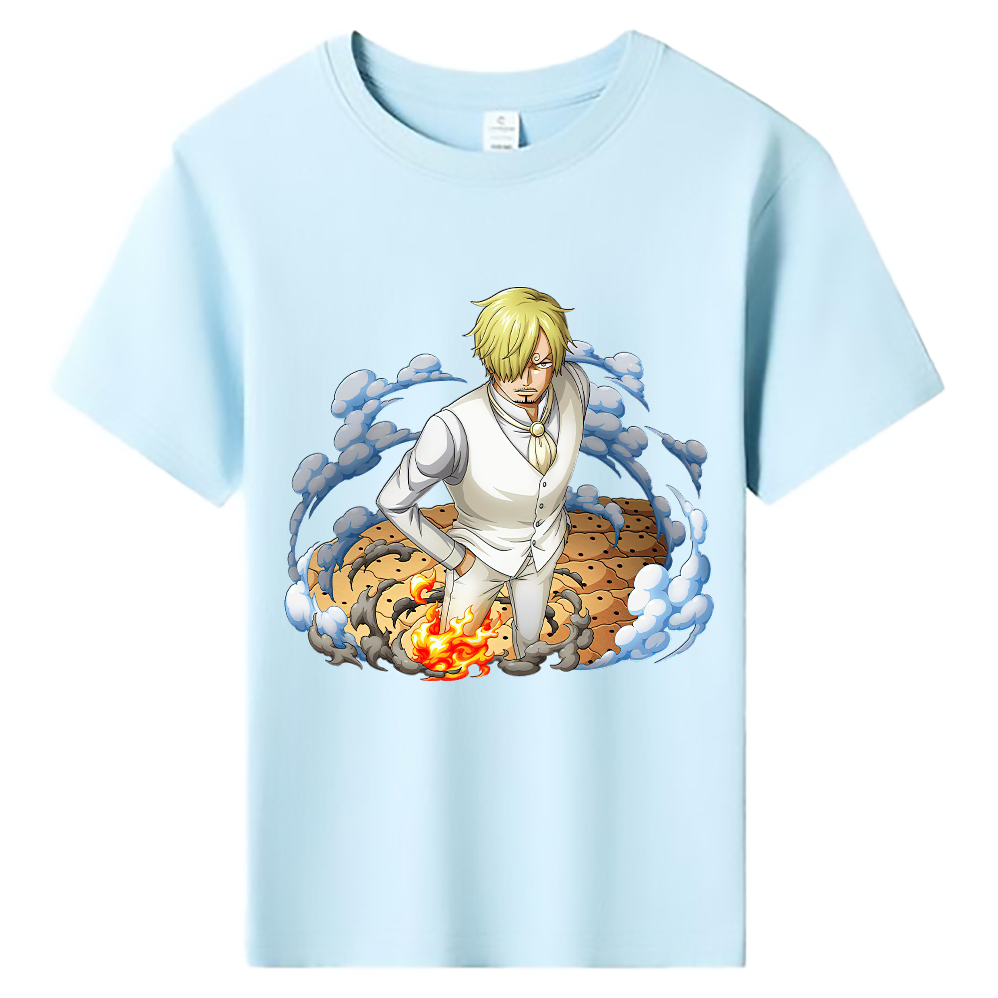 （画像用） ワンピース サンジ ONE PIECE Sanji 綿100％キッズTシャツ（フロントプリント）